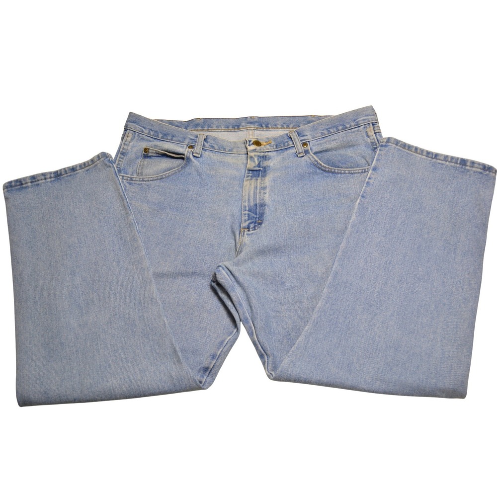Wrangler Jeans‎ Mens 38x30 Light Blue Five Star Denim Straight Leg 10WB001VI - Picture 2 of 6